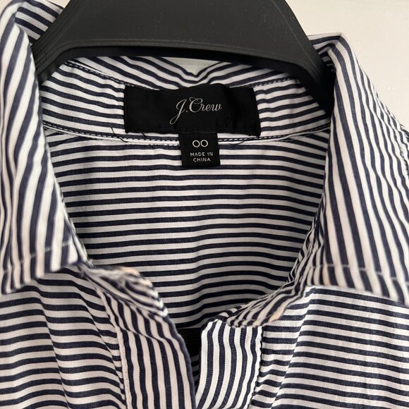 J. Crew Striped Shirtdress with Removable Sash/Bow - Picture 2 of 4